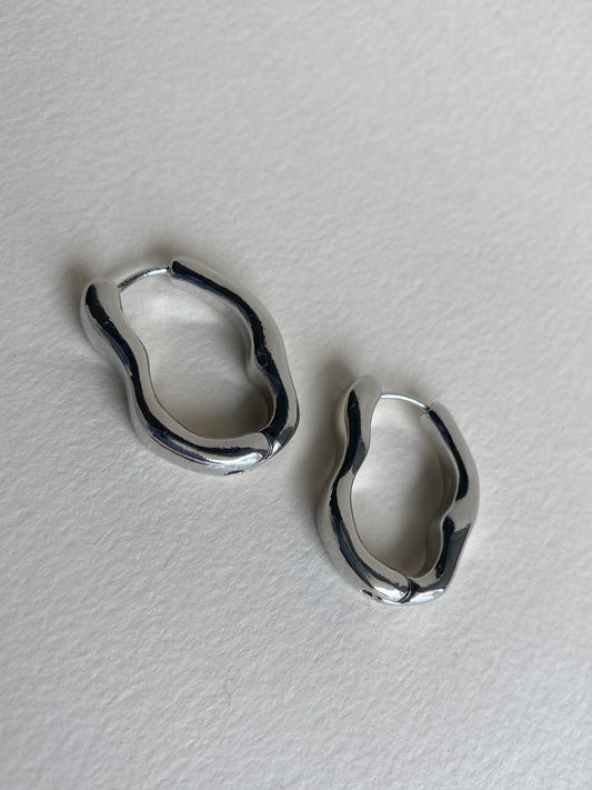 Strange Hoops Silver